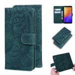 For Huawei Y5p Tiger Embossing Pattern Horizontal Flip Leather Case with Holder & Card Slots & Wallet(Green)