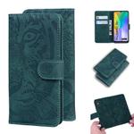 For Huawei Y6p Tiger Embossing Pattern Horizontal Flip Leather Case with Holder & Card Slots & Wallet(Green)