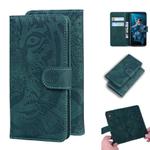 For Huawei Honor 20 / nova 5T Tiger Embossing Pattern Horizontal Flip Leather Case with Holder & Card Slots & Wallet(Green)