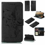 For Motorola Moto G Stylus Feather Pattern Litchi Texture Horizontal Flip Leather Case with Wallet & Holder & Card Slots(Black)