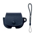 For AirPods Pro 3 Backpack Style PU Leather Earphone Protective Case with Lanyard(Blue)