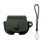 For AirPods Pro 3 Backpack Style PU Leather Earphone Protective Case with Lanyard(Green)