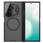 For Samsung Galaxy Z Fold7 5G NILLKIN CamShield Prop Transparent Mirror Cover MagSafe Magnetic Translucent PC Phone Case with Stylus(Black)