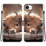 For iPhone 16e Crystal Texture Colored Drawing Leather Phone Case(Calf)