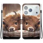 For iPhone 17 Pro Max Crystal Texture Colored Drawing Leather Phone Case(Calf)