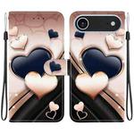 For iPhone 17 Air Crystal Texture Colored Drawing Leather Phone Case(Love Heart)