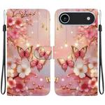 For iPhone 17 Air Crystal Texture Colored Drawing Leather Phone Case(Lantern Butterflies)
