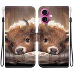 For iPhone 17 Crystal Texture Colored Drawing Leather Phone Case(Calf)