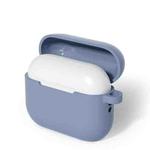 For AirPods Pro 3 Silicone Earphone Protective Case with Hook(Lavender Grey)