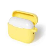 For AirPods Pro 3 Silicone Earphone Protective Case with Hook(Yellow)