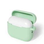 For AirPods Pro 3 Silicone Earphone Protective Case with Hook(Matcha Green)
