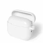 For AirPods Pro 3 Silicone Earphone Protective Case with Hook(White)