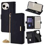 For Sharp Aquos R10 5G Crossbody Chain Leather Phone Case(Black)