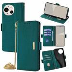 For Sharp Aquos R10 5G Crossbody Chain Leather Phone Case(Green)