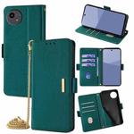 For Sharp Aquos wish5 5G Crossbody Chain Leather Phone Case(Green)