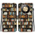 For Honor X70 5G Crystal Texture Colored Drawing Leather Phone Case(Bookshelf)