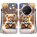 For Honor X9c Crystal Texture Colored Drawing Leather Phone Case(Diamond Bear)