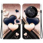 For Honor X9b / Magic6 Lite 5G / X50 / X50 Pro Crystal Texture Colored Drawing Leather Phone Case(Love Heart)