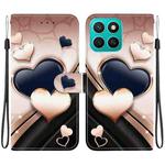 For Honor X8c 4G Crystal Texture Colored Drawing Leather Phone Case(Love Heart)