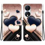 For Honor X7b / Play 50 Plus Crystal Texture Colored Drawing Leather Phone Case(Love Heart)