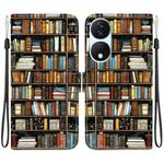 For Honor X7b / Play 50 Plus Crystal Texture Colored Drawing Leather Phone Case(Bookshelf)