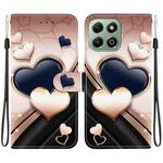 For Honor X6b 4G Crystal Texture Colored Drawing Leather Phone Case(Love Heart)