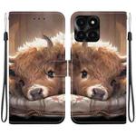 For Honor X6a Crystal Texture Colored Drawing Leather Phone Case(Calf)