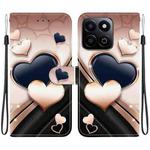 For Honor Play 60 Plus / 200 Smart / Play9T 5G Crystal Texture Colored Drawing Leather Phone Case(Love Heart)