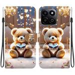 For Honor Play 60 Plus / 200 Smart / Play9T 5G Crystal Texture Colored Drawing Leather Phone Case(Diamond Bear)