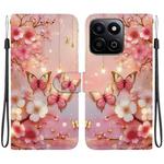 For Honor Play 60 Plus / 200 Smart / Play9T 5G Crystal Texture Colored Drawing Leather Phone Case(Lantern Butterflies)