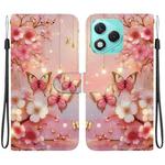 For Honor 400 Lite Global Crystal Texture Colored Drawing Leather Phone Case(Lantern Butterflies)
