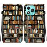 For Honor 400 Lite Global Crystal Texture Colored Drawing Leather Phone Case(Bookshelf)