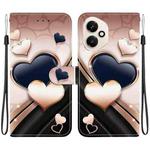 For Honor 400 Global 156.5mm Crystal Texture Colored Drawing Leather Phone Case(Love Heart)