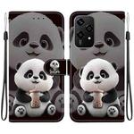 For Honor 200 Lite Global Crystal Texture Colored Drawing Leather Phone Case(Milk Tea Bear)