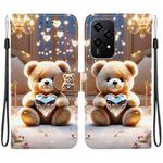For Honor 200 Lite Global Crystal Texture Colored Drawing Leather Phone Case(Diamond Bear)