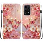 For Honor 200 Lite Global Crystal Texture Colored Drawing Leather Phone Case(Lantern Butterflies)