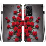 For Honor 200 Lite Global Crystal Texture Colored Drawing Leather Phone Case(Red Roses)