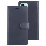 For iPhone 12 mini GOOSPERY MANSOOR Crazy Horse Texture Horizontal Flip Leather Case with Holder & Card Slots & Wallet(Navy Blue)