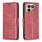 For Tecno Pova 7 Pro 5G Lambskin Texture Pure Color Flip Leather Phone Case(Red)