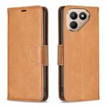For Tecno Pova 7 Ultra 5G Lambskin Texture Pure Color Flip Leather Phone Case(Yellow)