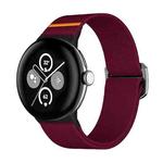 For Google Pixel Watch / Watch2 / Watch3 41mm xDfind Elastic Nylon Watch Band(Wine Red)