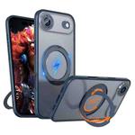 For iPhone 17 Air kalebol MagSafe Metal Ring Holder Phone Case(Blue)
