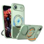 For iPhone 17 Air kalebol MagSafe Metal Ring Holder Phone Case(Avocado Green)