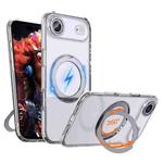 For iPhone 17 Air kalebol MagSafe Metal Ring Holder Phone Case(Transparent)