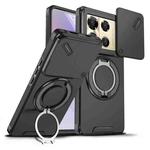 For Infinix Note 40 Pro 4G / 5G Sliding Camshield Ring Holder Phone Case(Black)