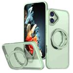 For iPhone 16 kalebol MagSafe Metal Ring Holder Phone Case(Avocado Green)