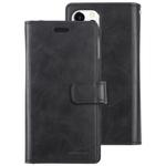 For iPhone 12 / 12 Pro GOOSPERY MANSOOR Crazy Horse Texture Horizontal Flip Leather Case with Holder & Card Slots & Wallet(Black)