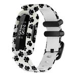 For Fitbit Ace 3 / Inspire2 xDfind Black Buckle Painting Integrated Silicone Watch Band(Feet)