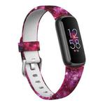 xDfind Silver Buckle Painting Silicone Watch Band For Fitbit Luxe, Size:L(Galaxy)