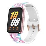 For Samsung Galaxy Fit3 xDfind Gold Buckle Printed Silicone Watch Band(Butterfly)